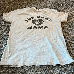 Tultex Gray 'Fur Baby Mama' Short Sleeve Tee